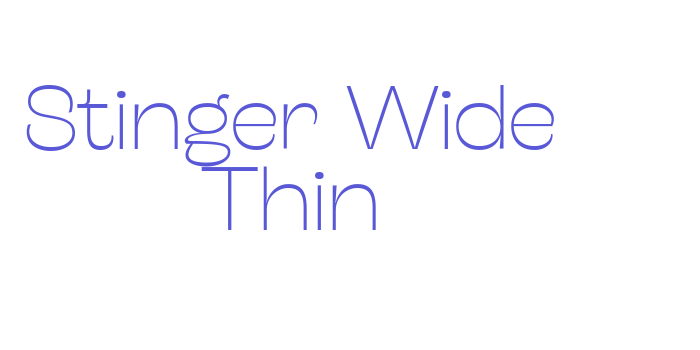 Stinger Wide Thin Font Download