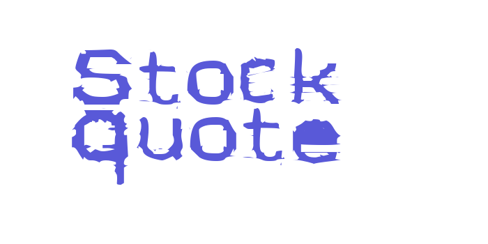 Stock Quote Font Download