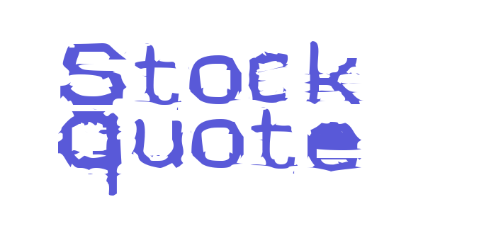 Stock Quote Font