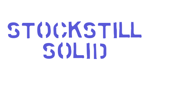 Stockstill Solid Font Download