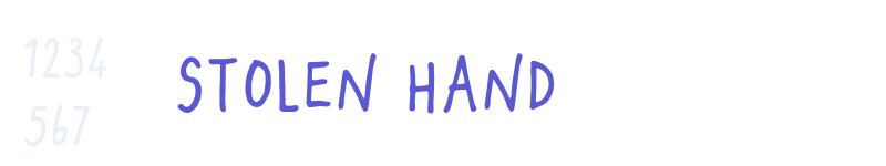 Stolen Hand-related font