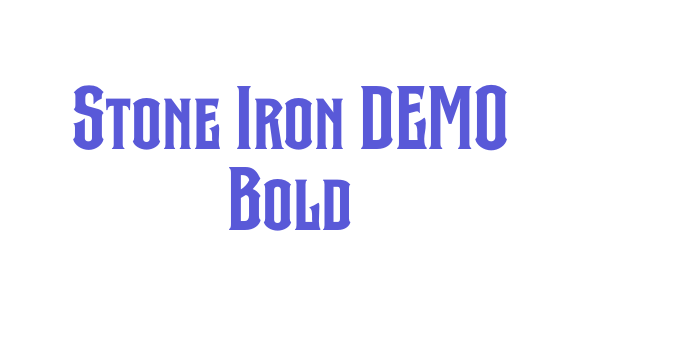 Stone Iron DEMO Bold Font Download