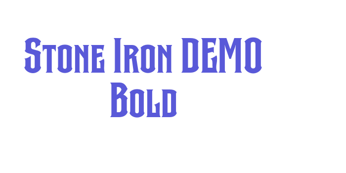 Stone Iron DEMO Bold Font