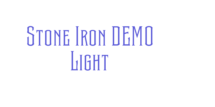 Stone Iron DEMO Light Font Download