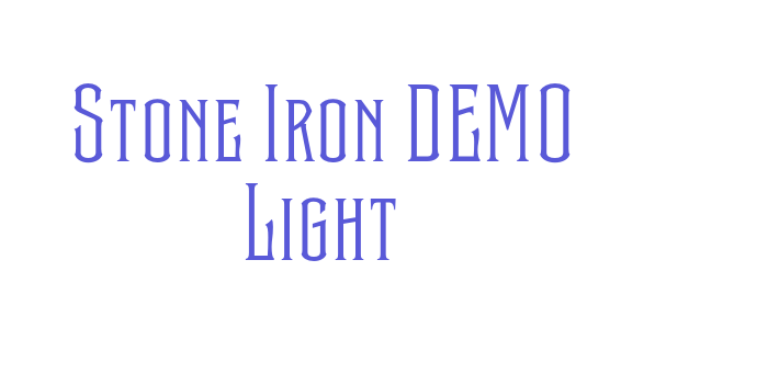 Stone Iron DEMO Light Font