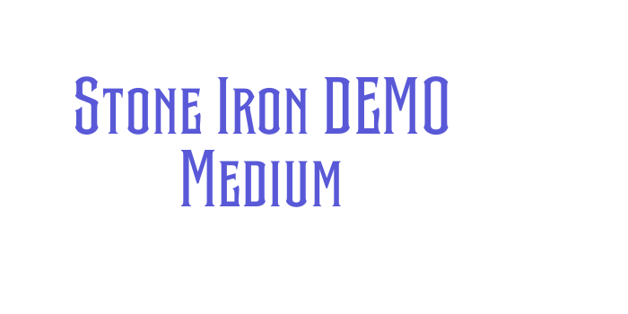 Stone Iron DEMO Medium Font Download