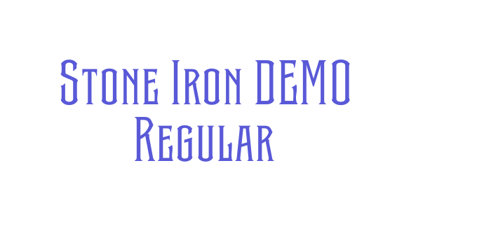 Stone Iron DEMO Regular Font Download