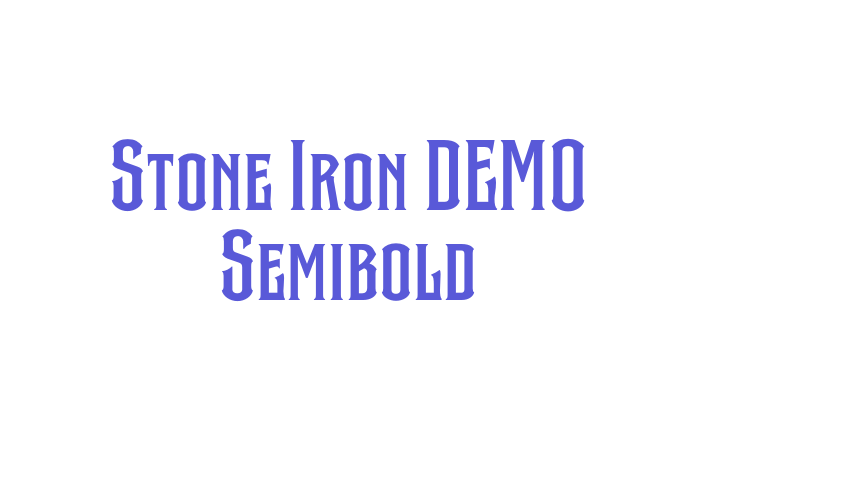 Stone Iron DEMO Semibold Font Download