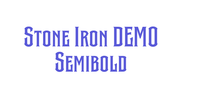 Stone Iron DEMO Semibold Font Download