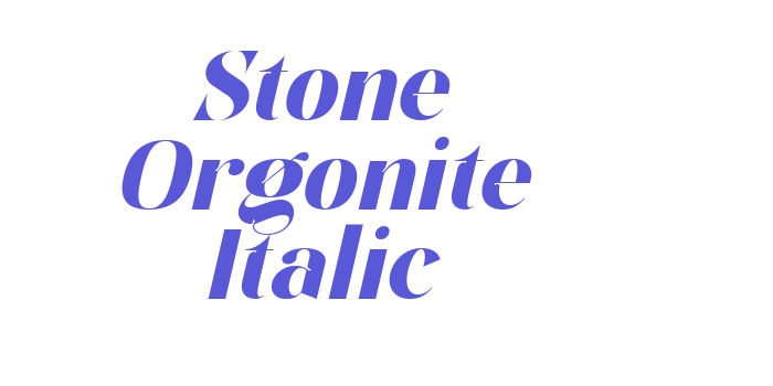 Stone Orgonite Italic Font Download