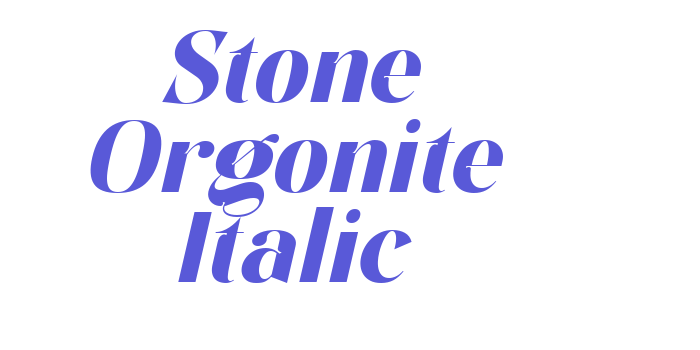 Stone Orgonite Italic Font