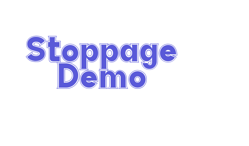 Stoppage Demo Font