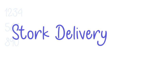 Stork Delivery font free