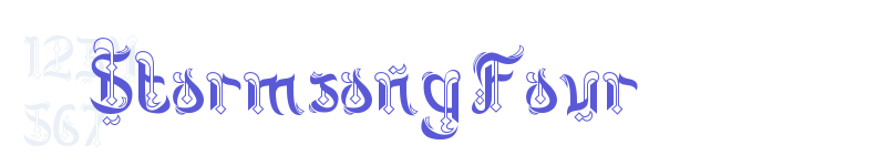 Stormsong Four-related font
