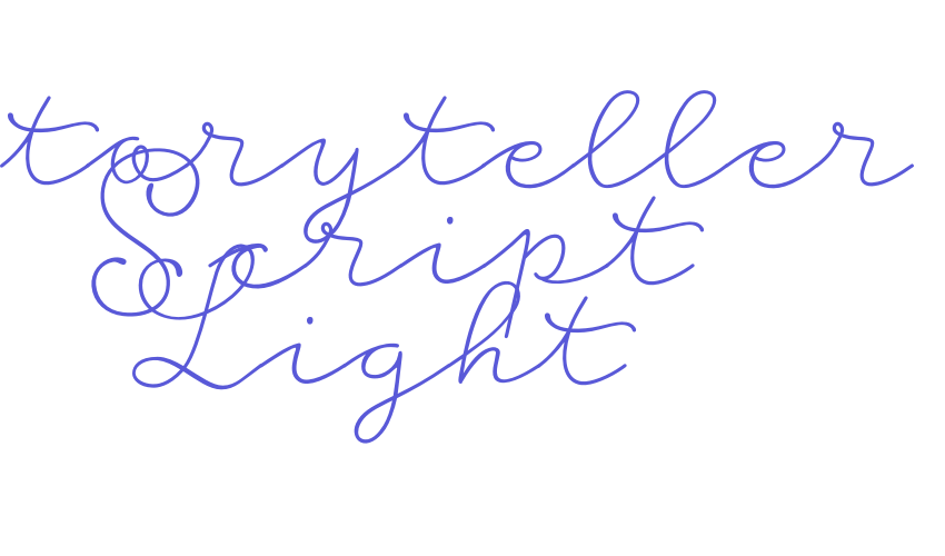 Storyteller Script Light Font