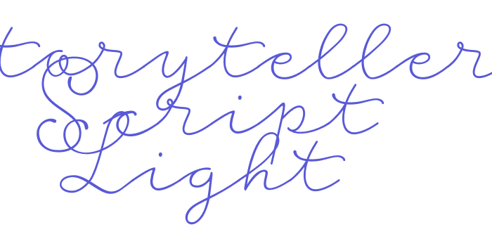 Storyteller Script Light Font Download