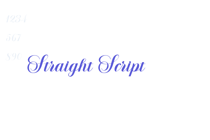 Straight Script font free