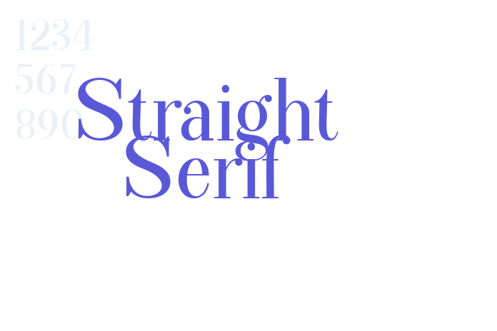 Straight Serif font free