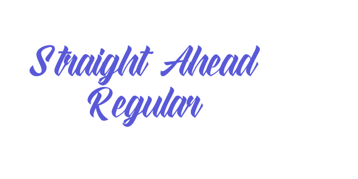 Straight Ahead Regular Font Download