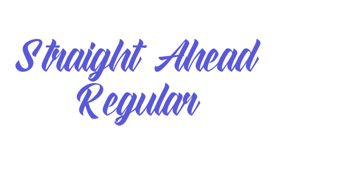 Straight Ahead Regular Font