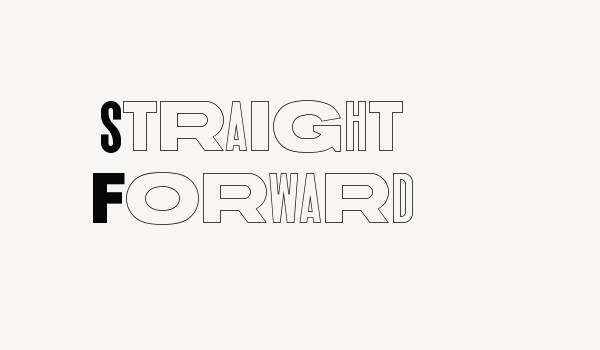 Straight Forward Font