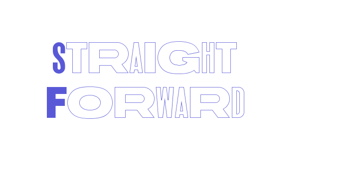 Straight Forward Font