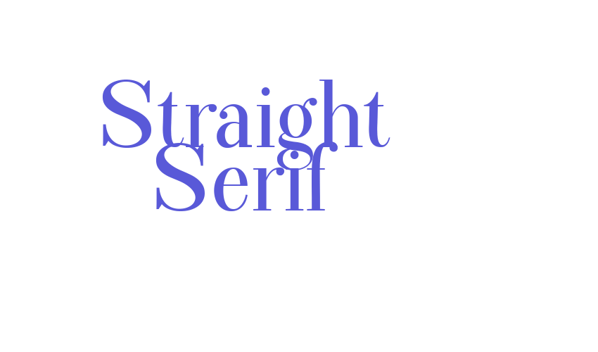 Straight Serif Font Download