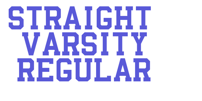 Straight  Varsity Regular Font