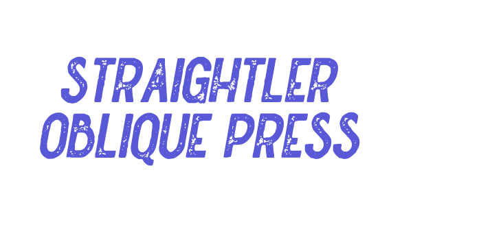 Straightler Oblique Press Font Download