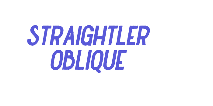 Straightler Oblique Font Download