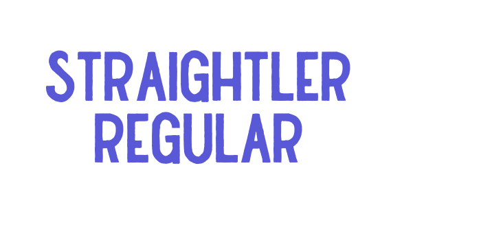 Straightler Regular Font