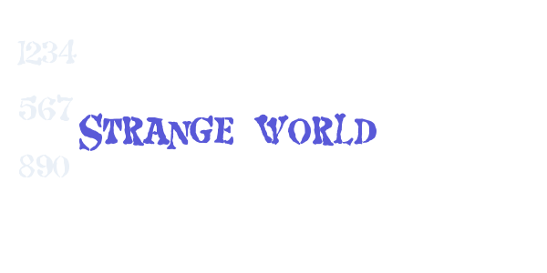 Strange world font