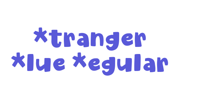 Stranger Blue Regular Font Download