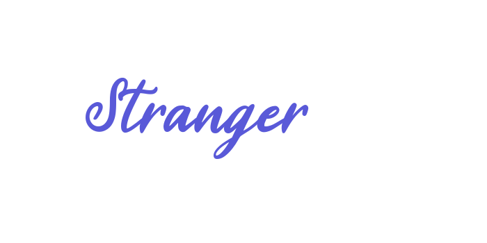 Stranger Font Download