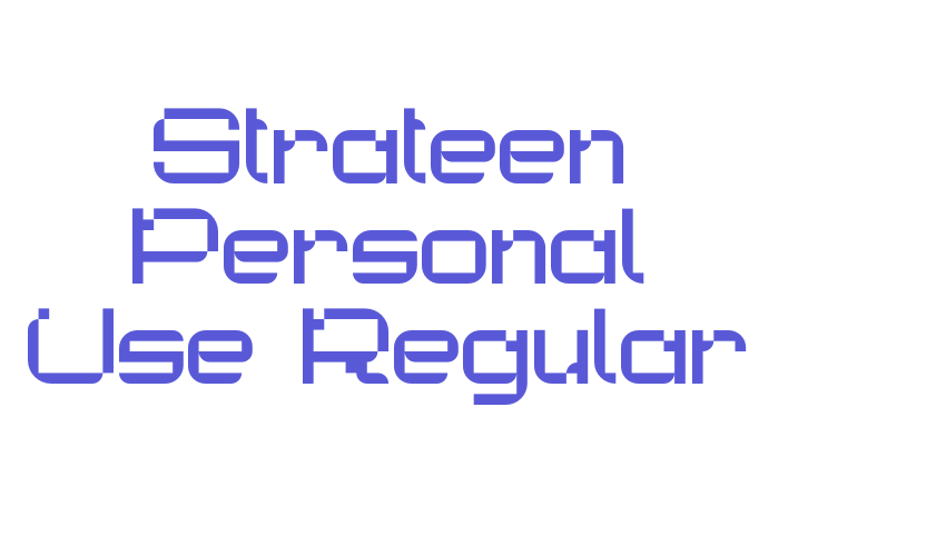 Strateen Personal Use Regular Font Download