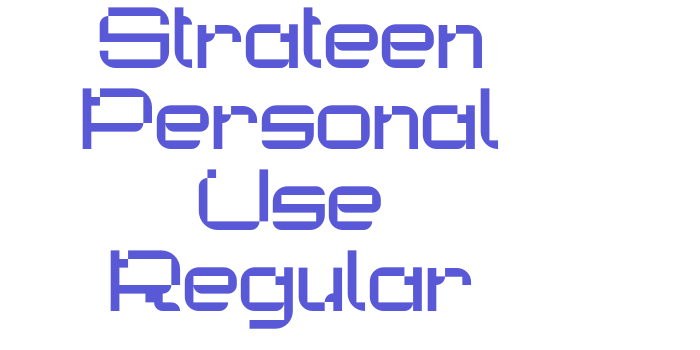 Strateen Personal Use Regular Font Download