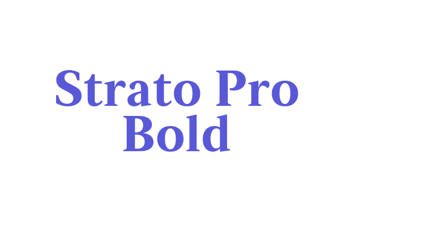 Strato Pro Bold Font