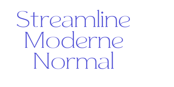 Streamline Moderne Normal font