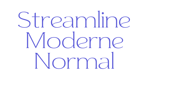 Streamline Moderne Normal Font Download