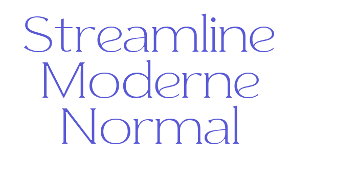 Streamline Moderne Normal Font