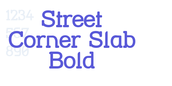 Street Corner Slab Bold font free