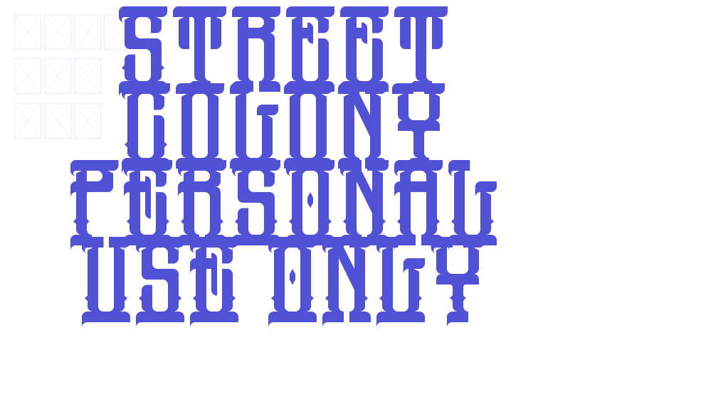 Street Colony PERSONAL USE ONLY-font-download