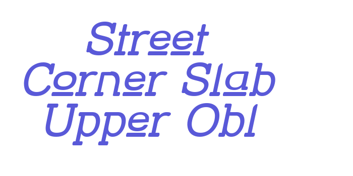 Street Corner Slab Upper Obl Font Download