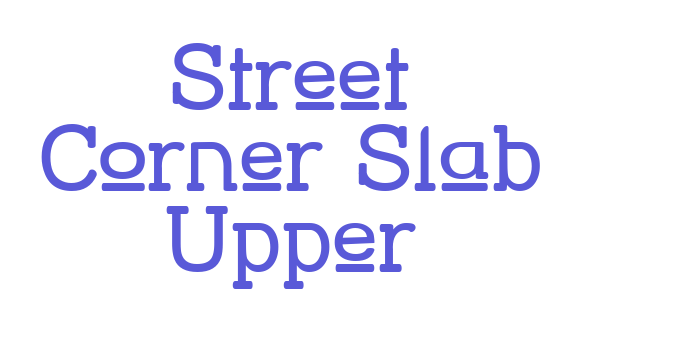 Street Corner Slab Upper Font Download