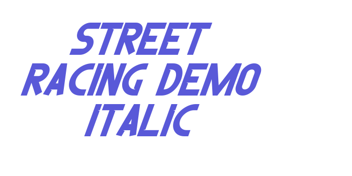 Street Racing Demo Italic Font Download