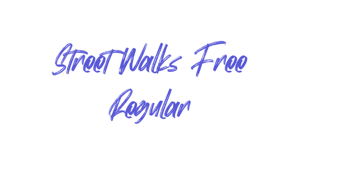 Street Walks Free Regular Font