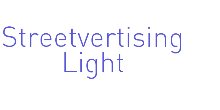 Streetvertising Light Font Download