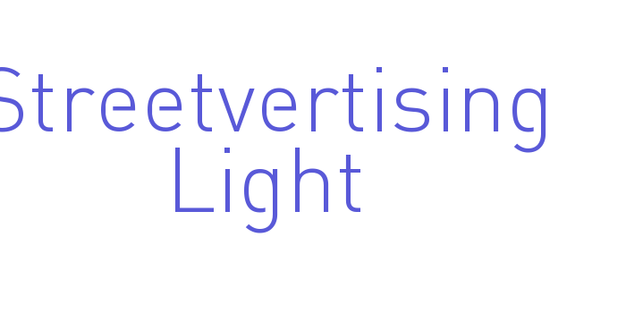 Streetvertising Light Font