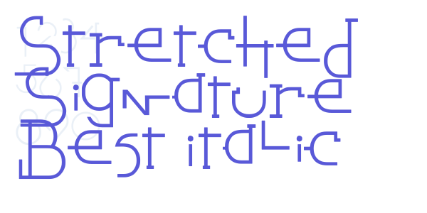 Stretched Signature Best Italic font free