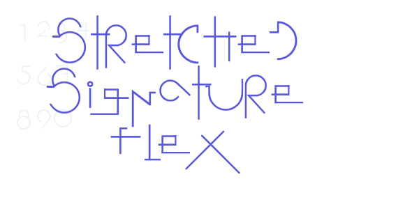 Stretched Signature Flex font free